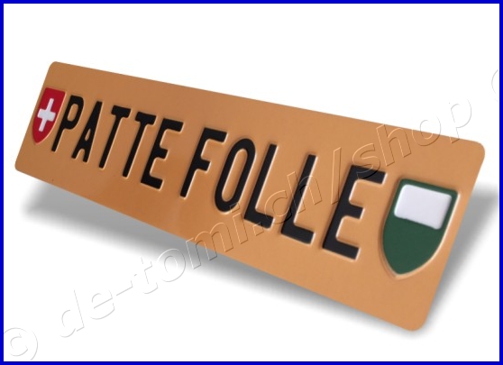 Plaque arrire brune 110x500 mm "texte noir 55mm"